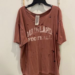 MINLAND free people distressed tshirt